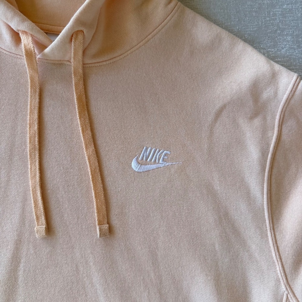Nike Hoodie Peach Small Swoosh Pullover Sweatshirt Womens Size S - Picture 10 of 15